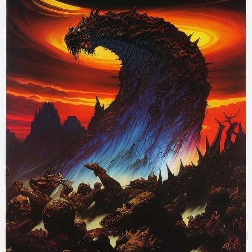 Colorful Horror Art: Ruling in Hell