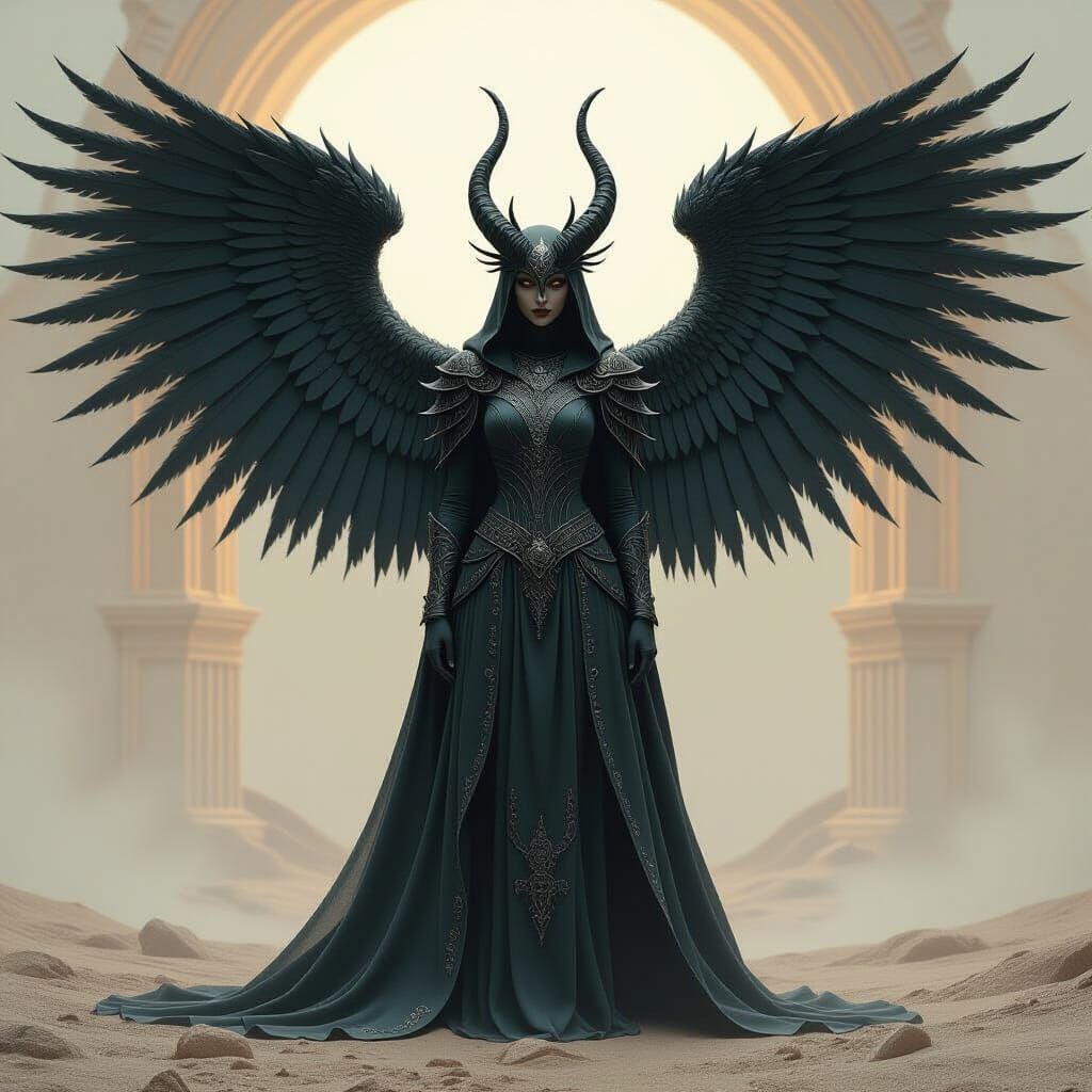 Ethereal Creatures of Divine Power in Dark Surrealism