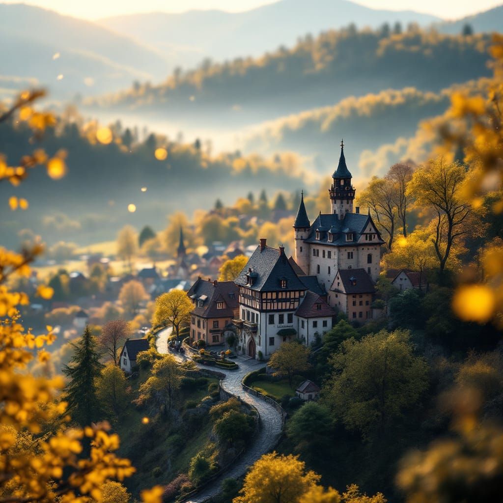 Idstein Village Miniature in Golden Afternoon Light