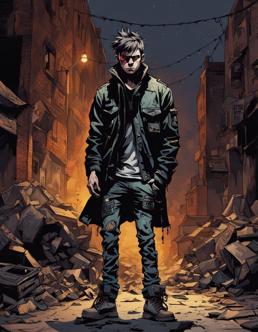 The Dark Watcher, Jamie Hewlett style