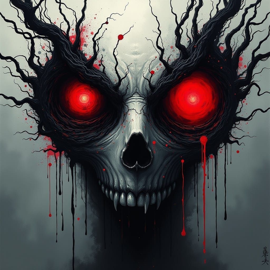 Surreal Twisted Eye in Twisted Ink Style