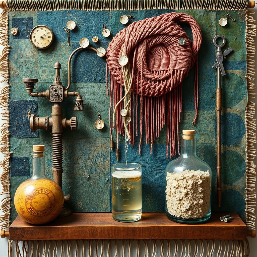 Weavings of Mystery: Surreal Chemistry Equipment Art