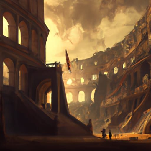 Epic Coliseum Digital Matte Painting