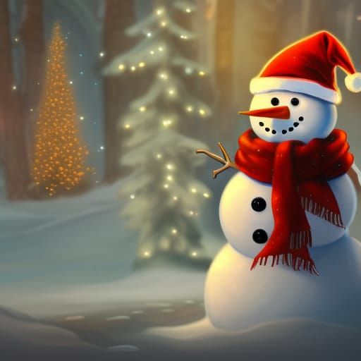 Snowman and Christmas Magic Concept Art
