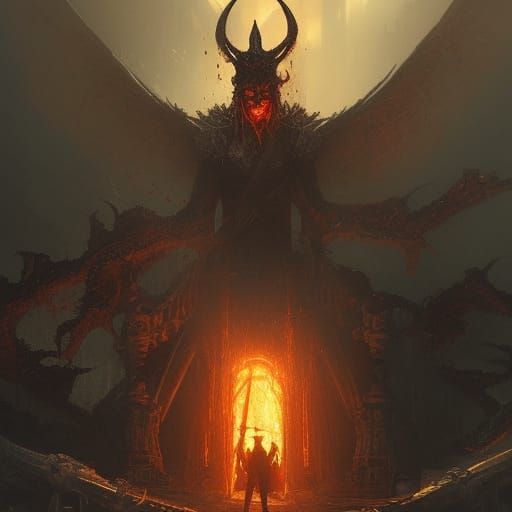 Lucifer Dark Fantasy Concept Art in Unreal Engine