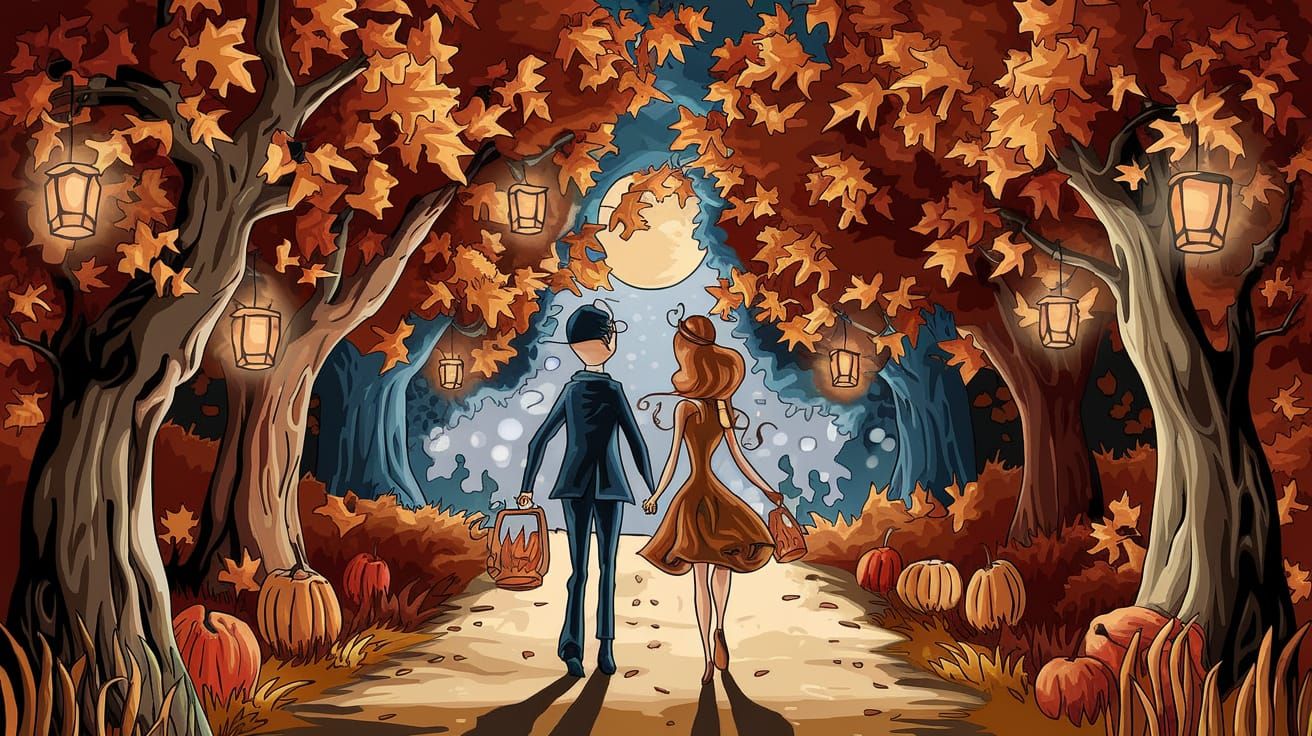 Enchanted Autumn Date Night in Art Nouveau Style