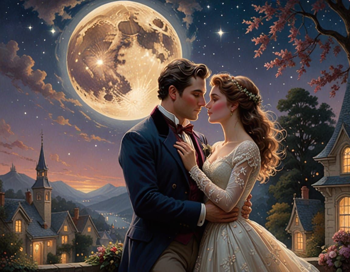 Starlit Romance in Vintage Elegance