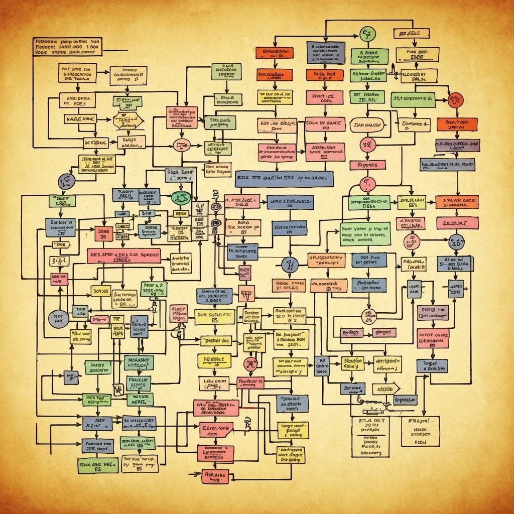 AI Generated Overly Complicated Flowchart