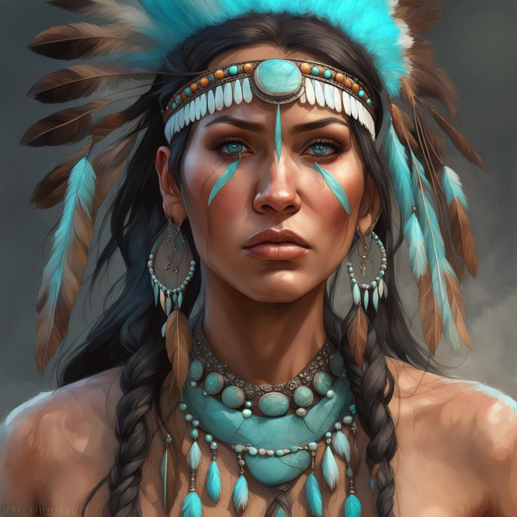 a beautiful Native American woman