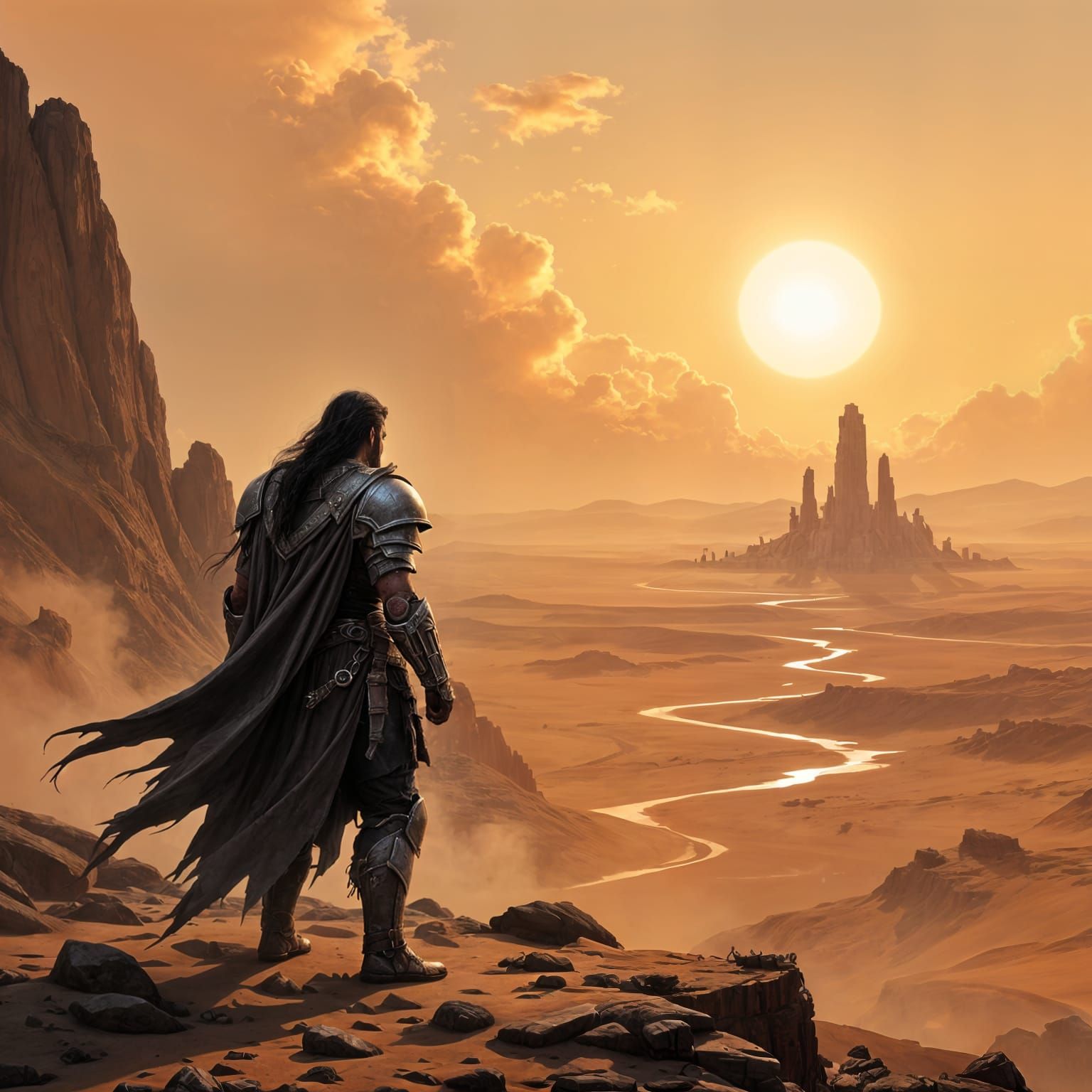 Warchief Surveys Alien Desert Landscape