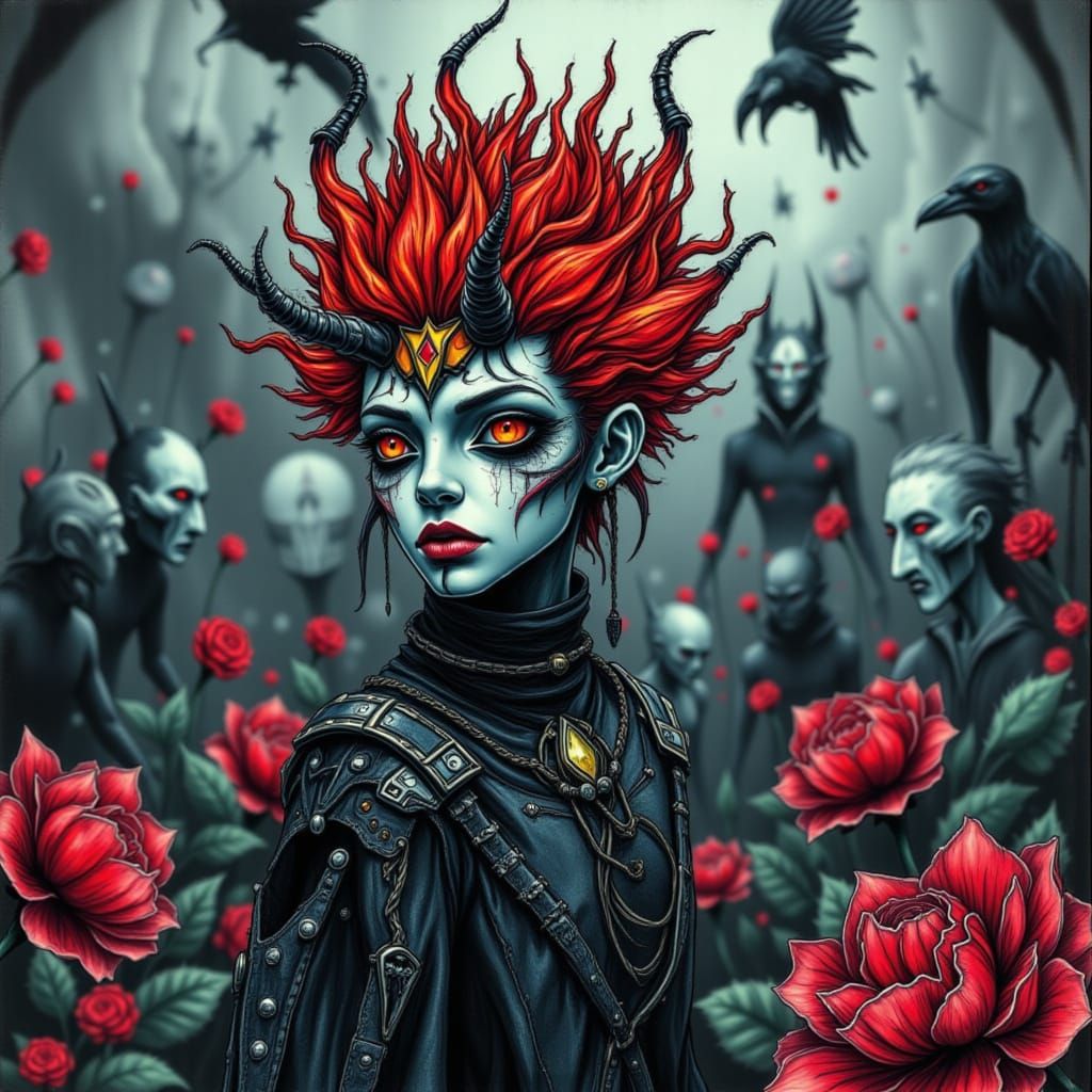 Cyborg Alice Leads Crows Against Roses