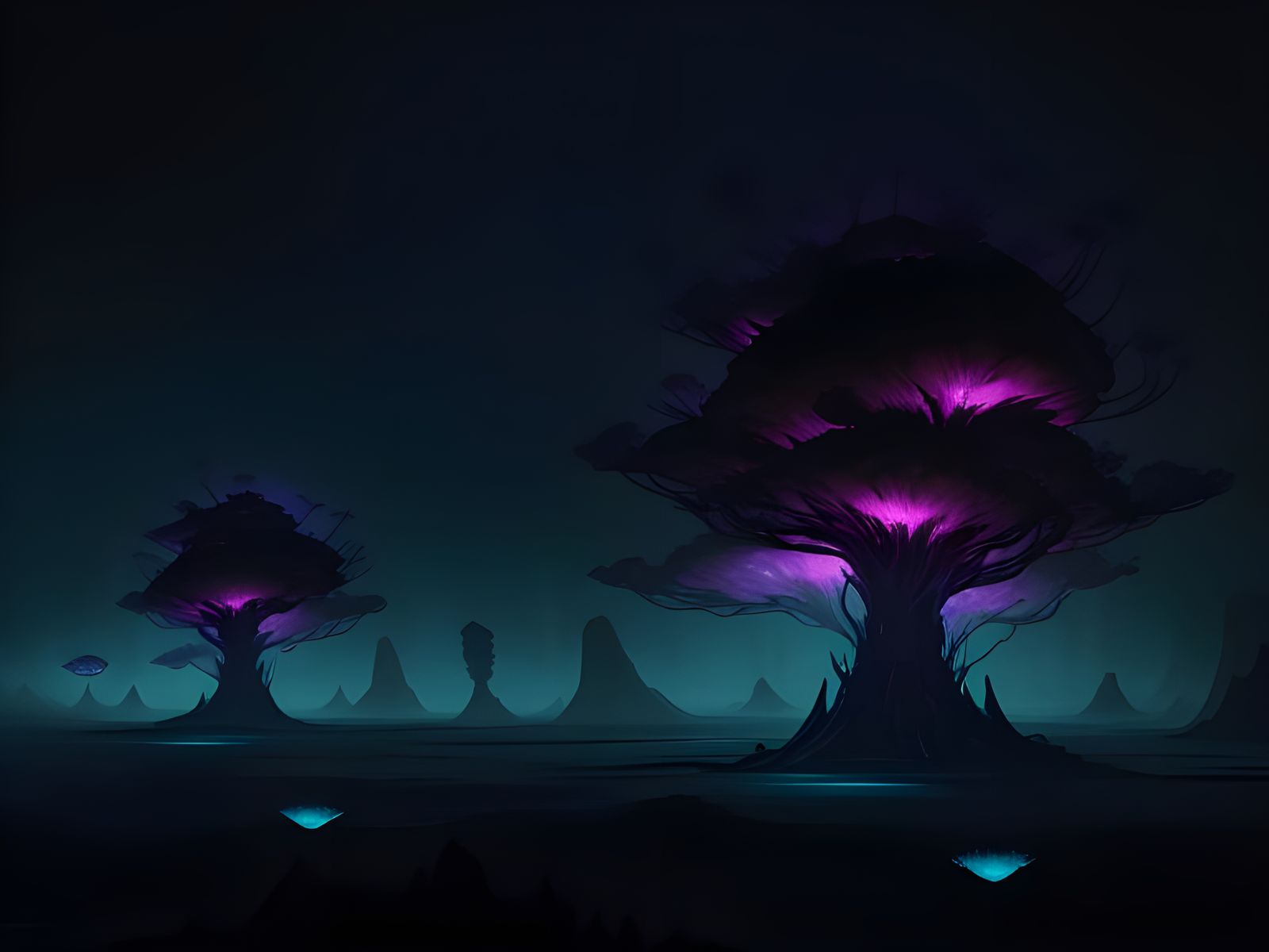 Cosmic Symbiosis in a Dark, Bioluminescent Realm