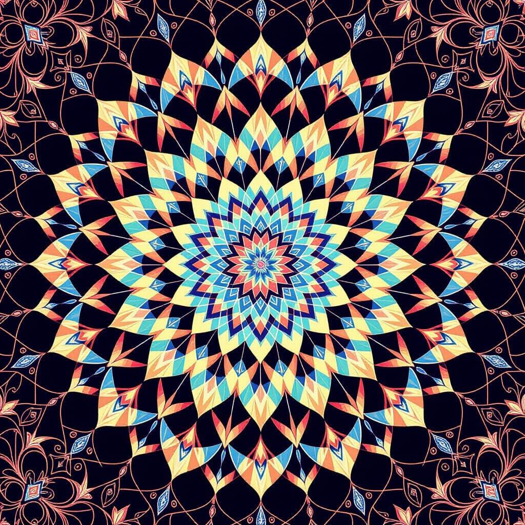 Radiant Mandala NFT Art with Cosmic Power