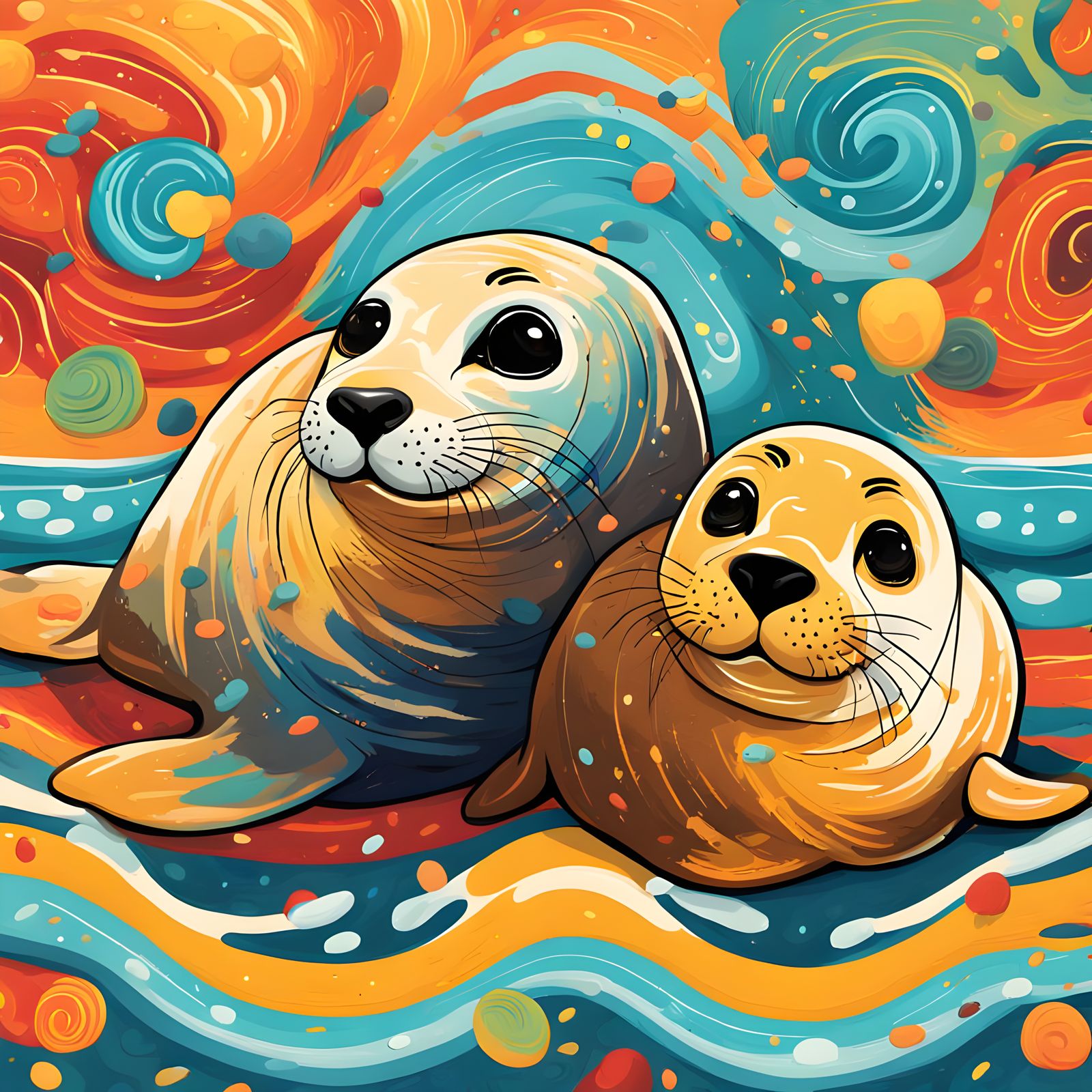 Seals Patterned Rug Design