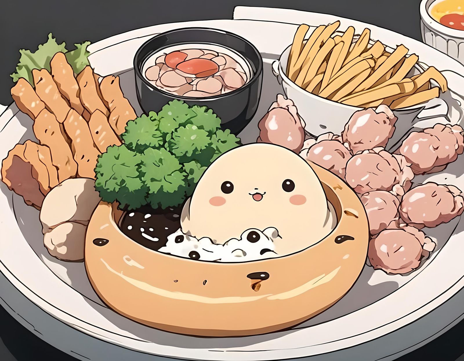 Anime Style Food Still Life
