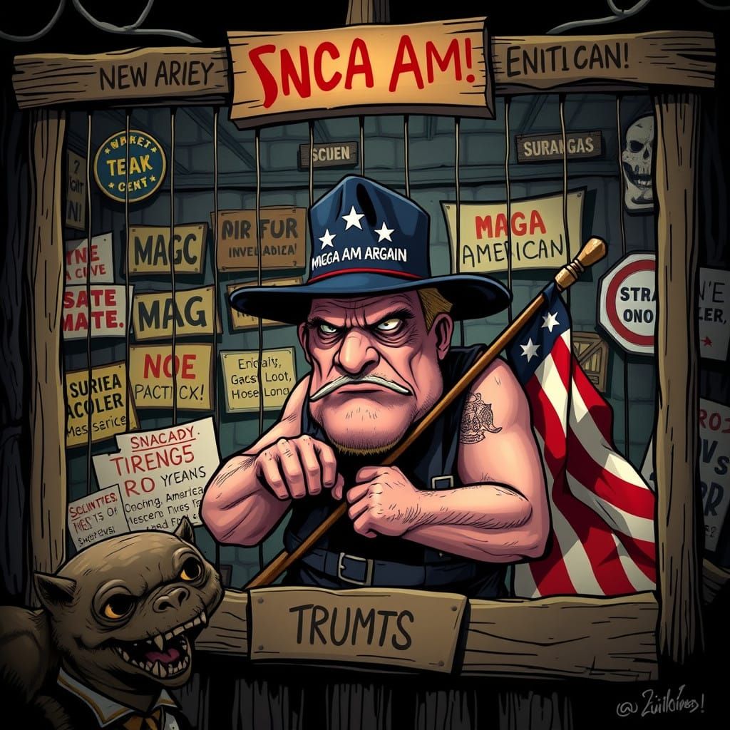 Belligerent Patriot: A Satirical Zoo Exhibit