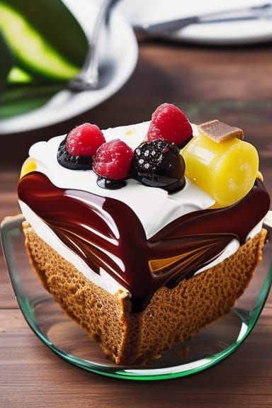 Hyperrealistic Banana Split on Cow, Food Photography