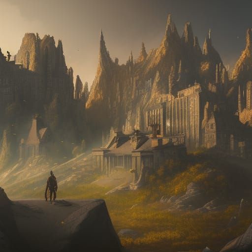 Detailed Gun Matte Painting in Deep Color