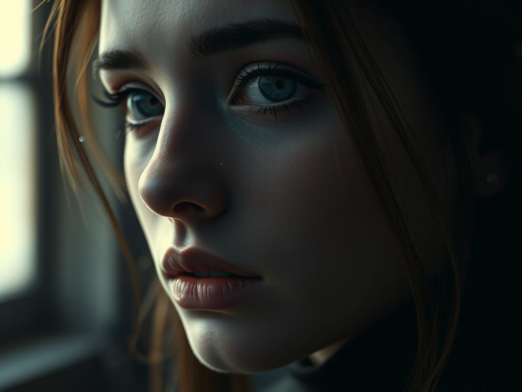 Ethereal Florasky Woman in Surreal Sci-Fi Matte Painting