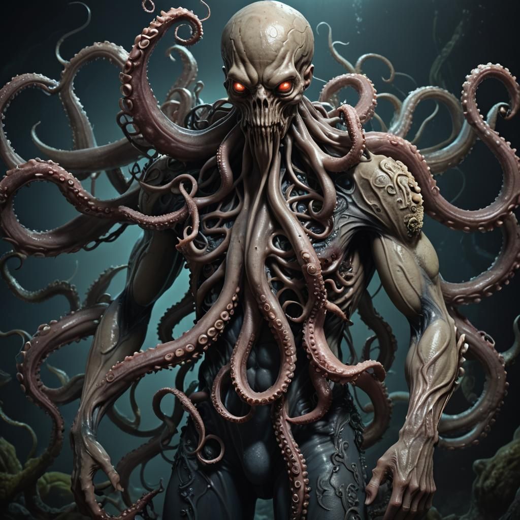 Menacing Kraken Creature in Zbrush Style