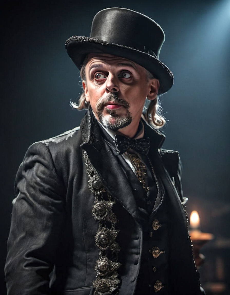 Gothic Rocker Portrait of <Subject> in Studio Lighting