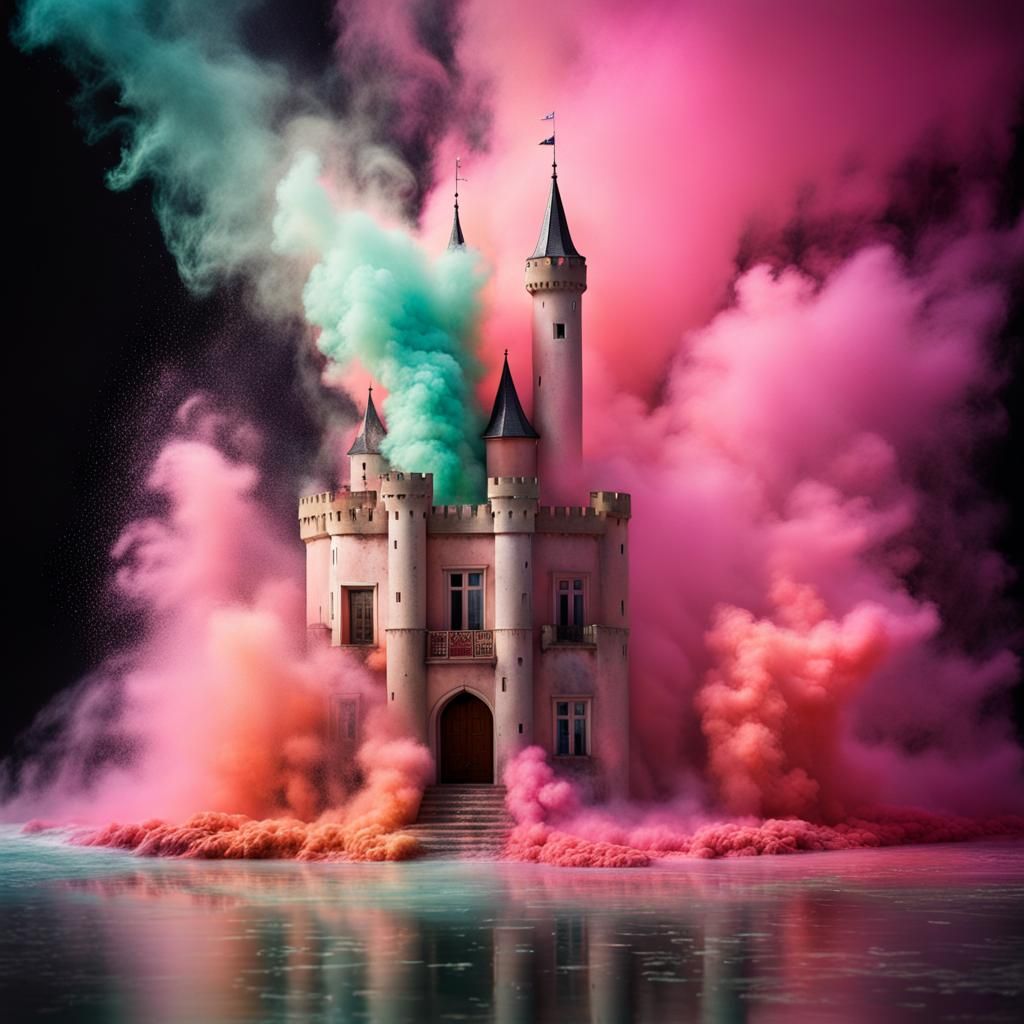 Exploding Pastel Powders at French Castle