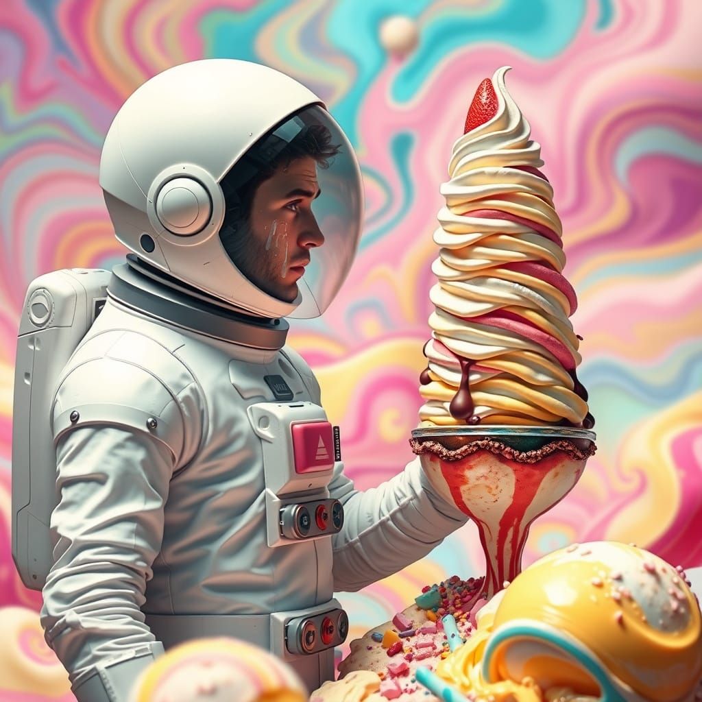 Achilles in Space Age Ice Cream Wonderland