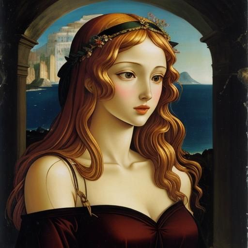 Aphrodite in the Style of Botticelli