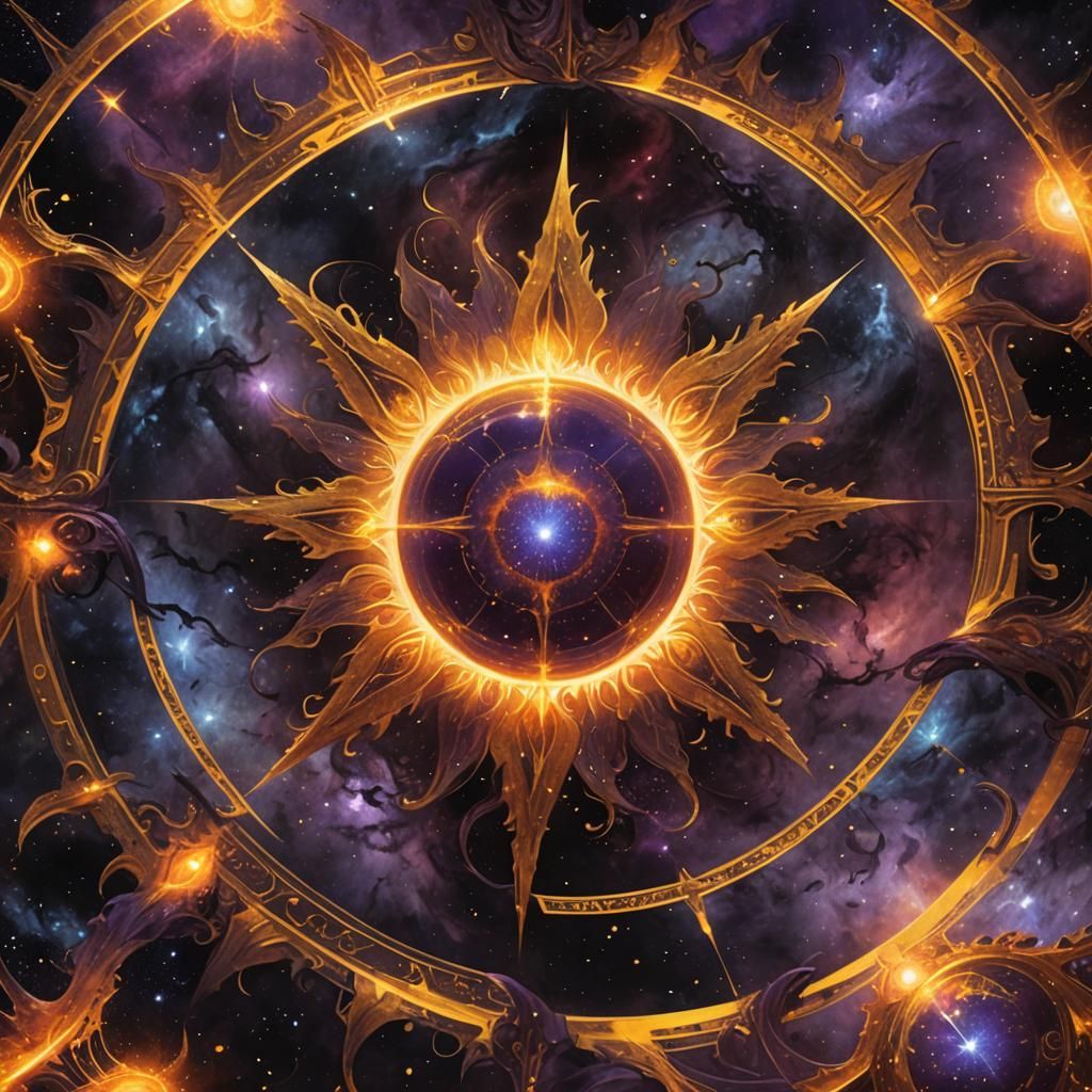 Canis Majoris Star in a Dark Fantasy Art Nouveau Style