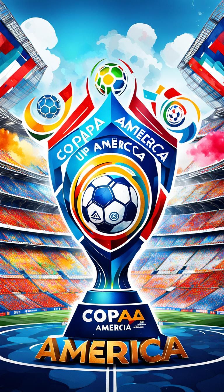 Copa America 2024 Logo Template in Pop Art Style
