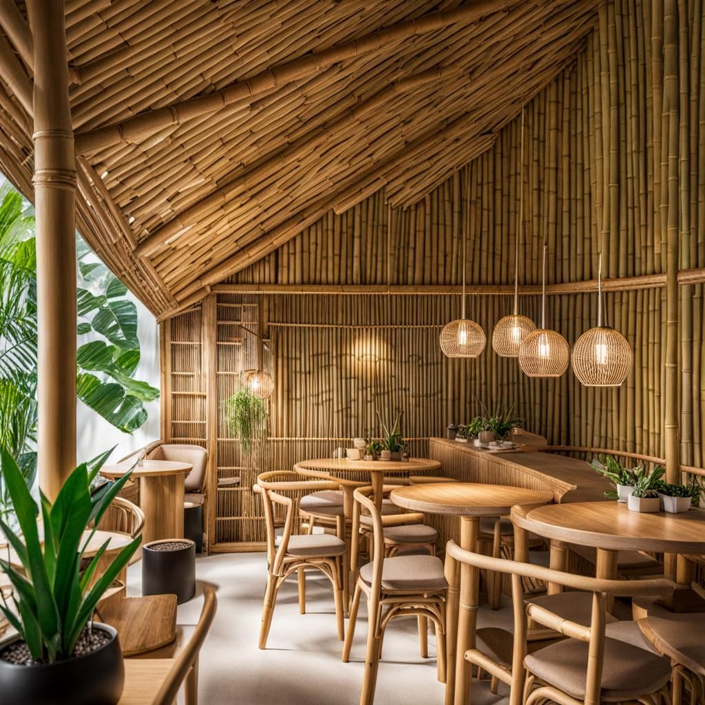Bamboo Interior Cafe Design