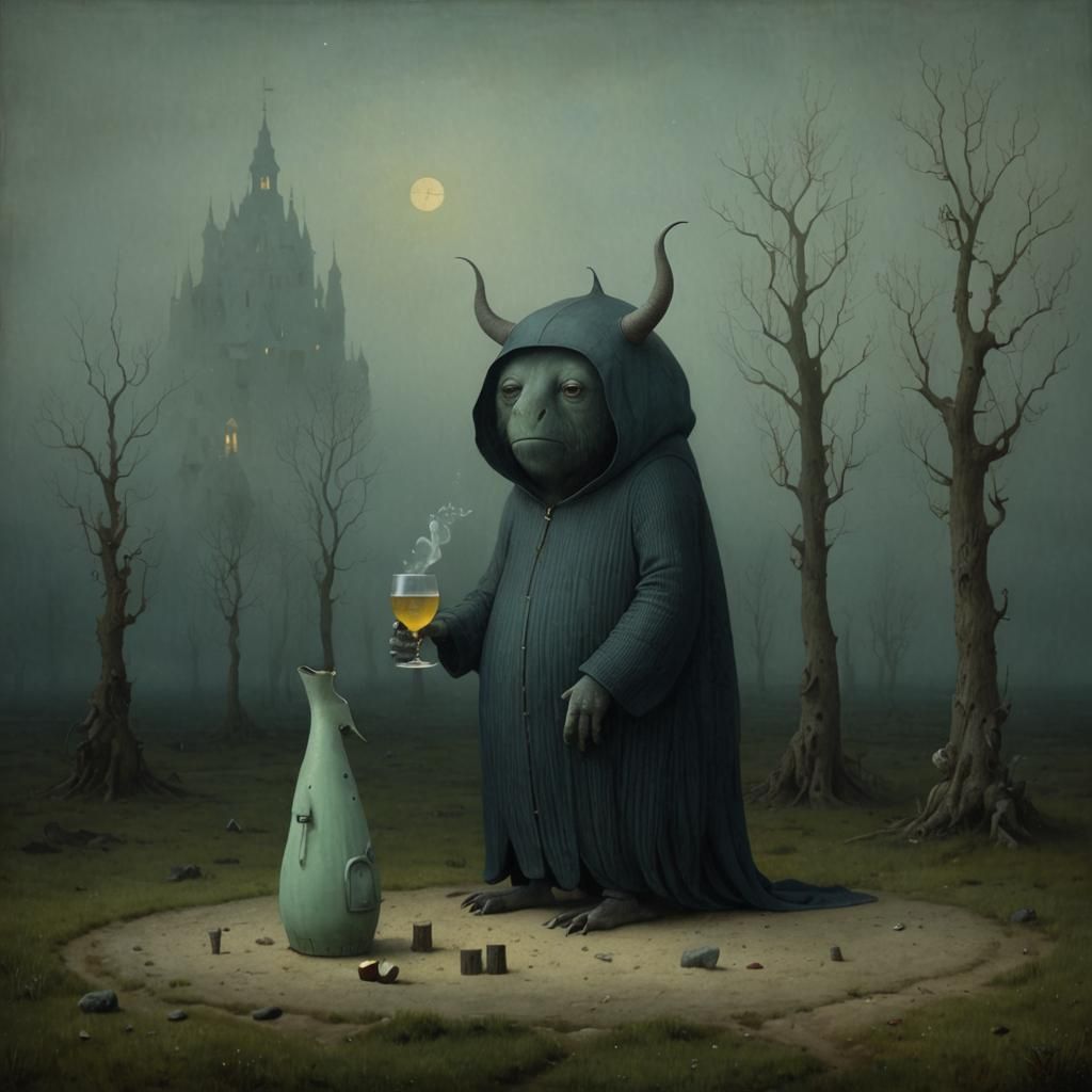 Surreal Creature's Alcoholic Indulgence