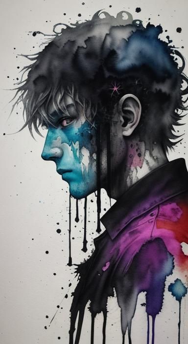Despair and Sanity: An Alcohol Ink Watercolor Fusion