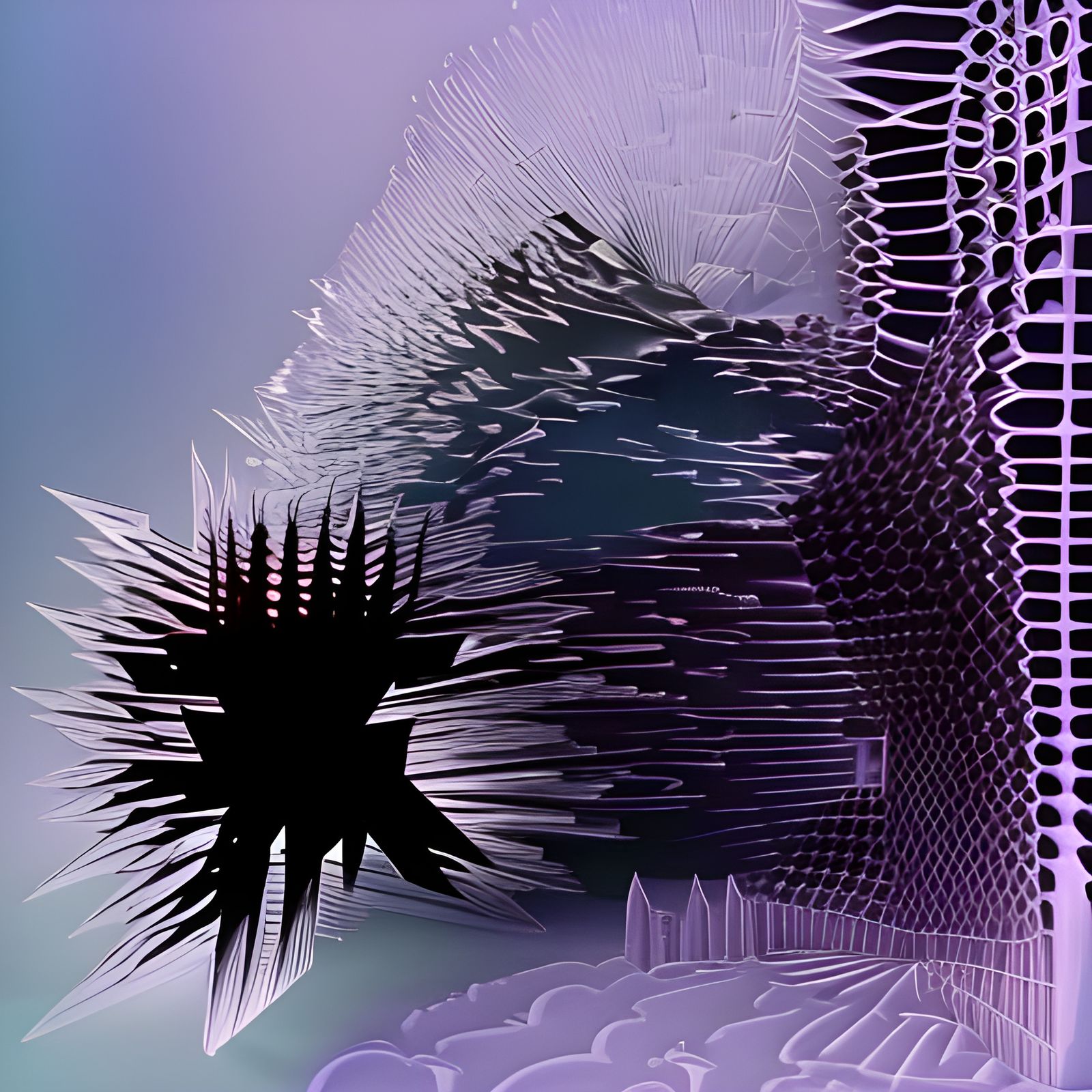 Fractal Crystal Shards in Vaporwave Style