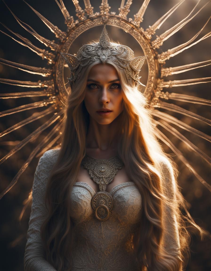 Sinister Goddess Portrait with Dynamic Lighting