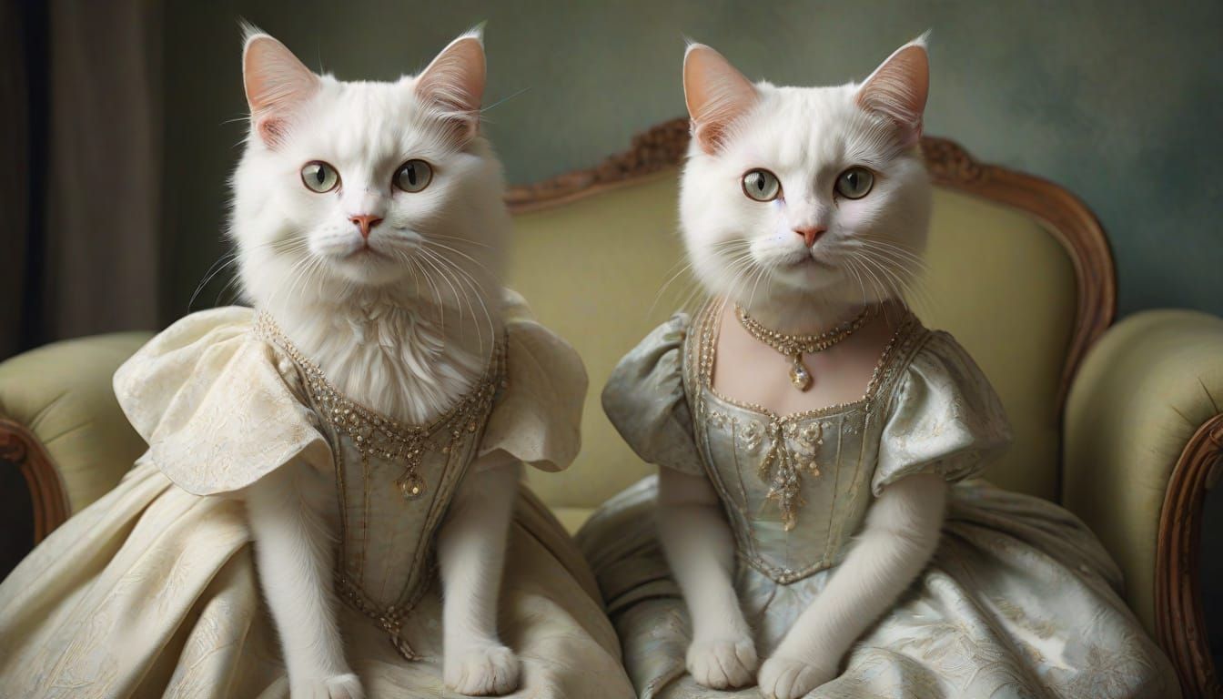 Elegant Woman and Cat in Art Deco Style