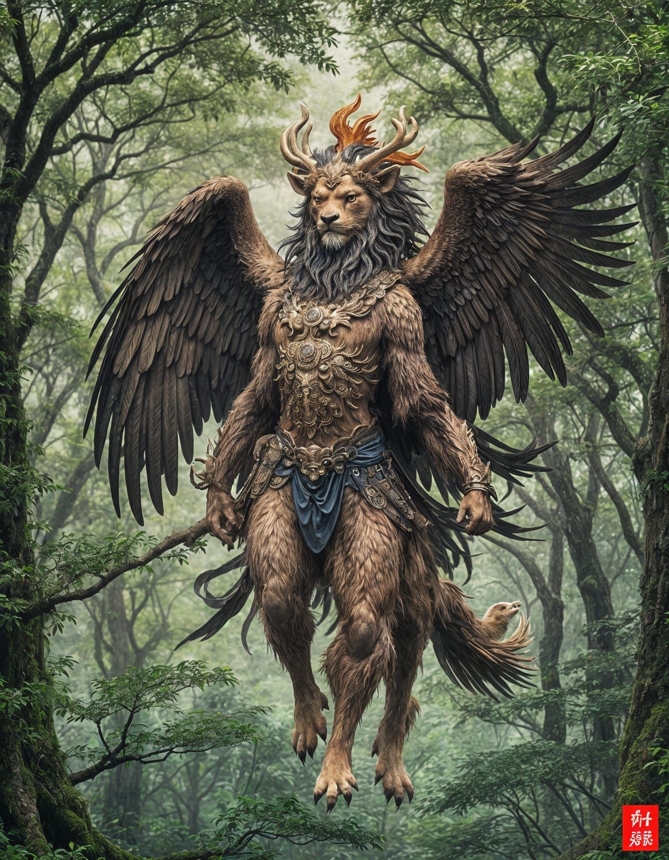 Majestic Zhu Yan: Guardian of Nature and Good Fortune