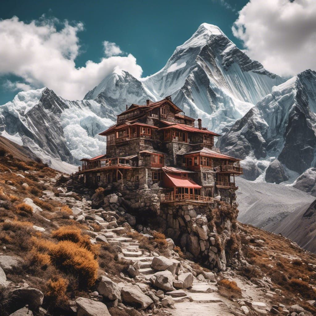 Hyperreal Home Atop Mount Everest