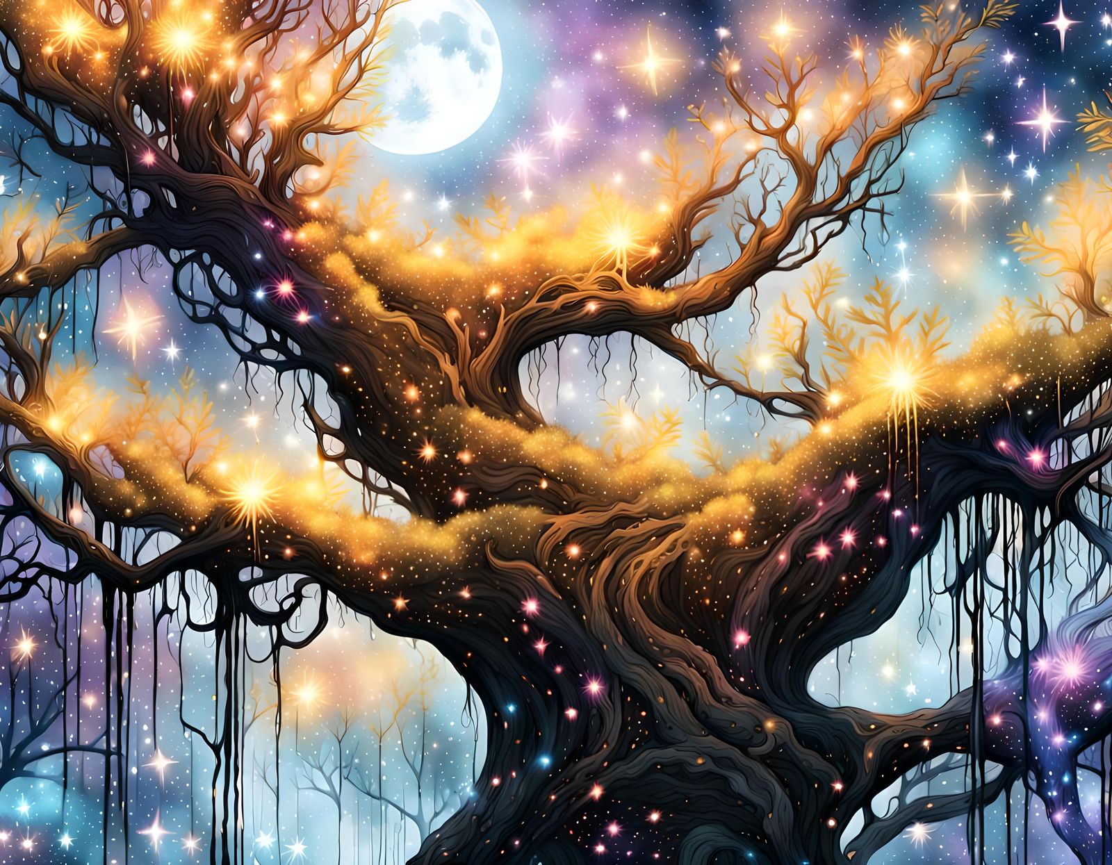 Ultradetailed Fantasy fairy forest,  ultradetailed fantasy background, Hyperrealistic, splash art, concept art, mid shot...