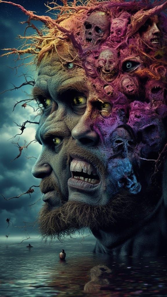 Mindscape of Emotions: AI Art in Beksiński's Style