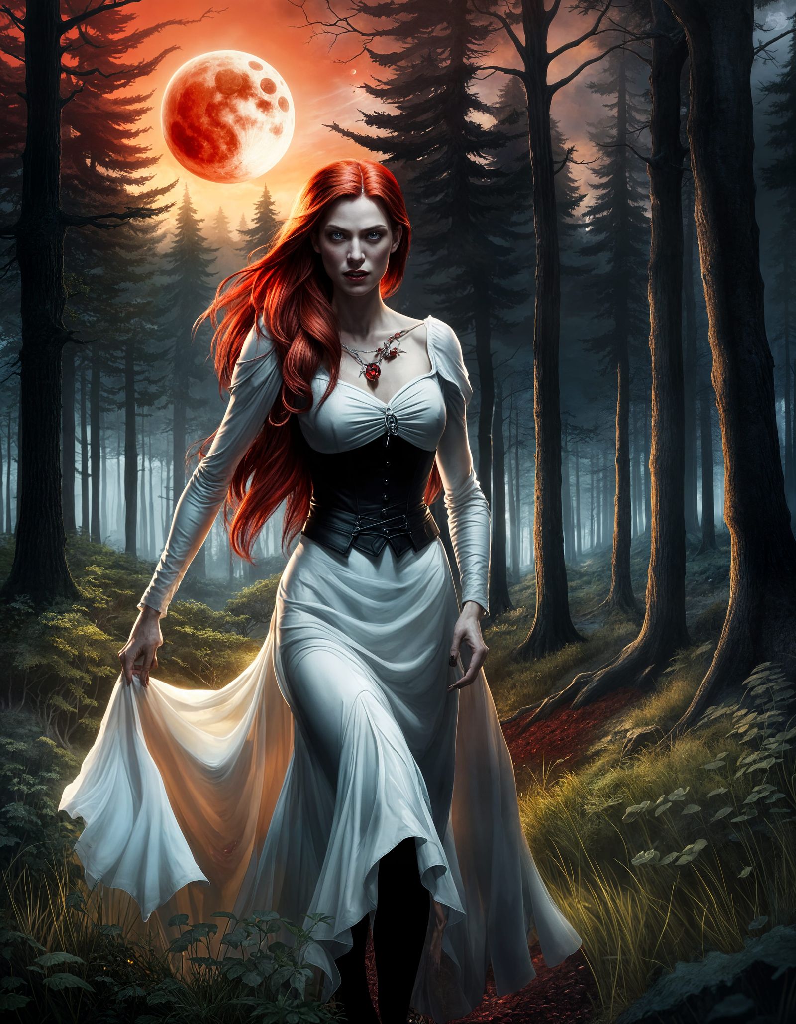Vampire Rising: Gothic Beauty in Moonlight