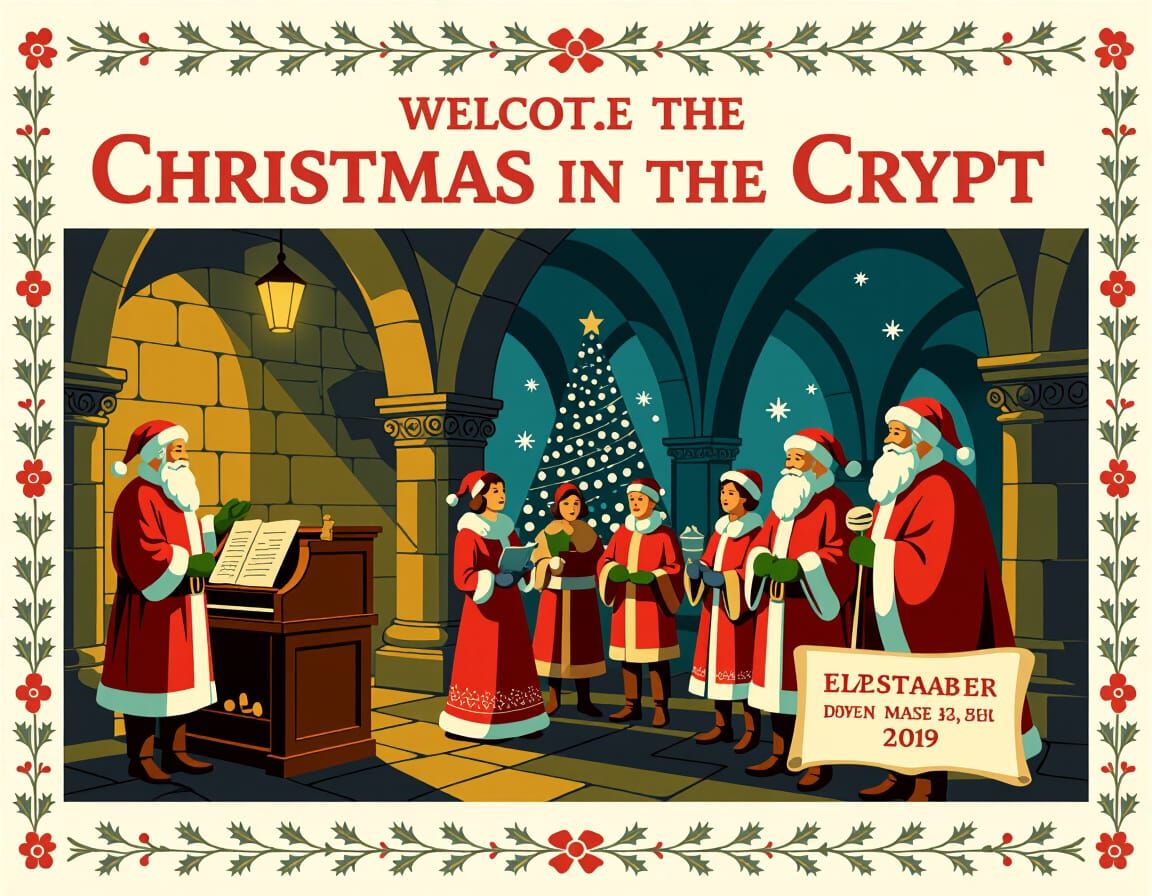 Christmas in the Crypt: Festive Holiday Scene