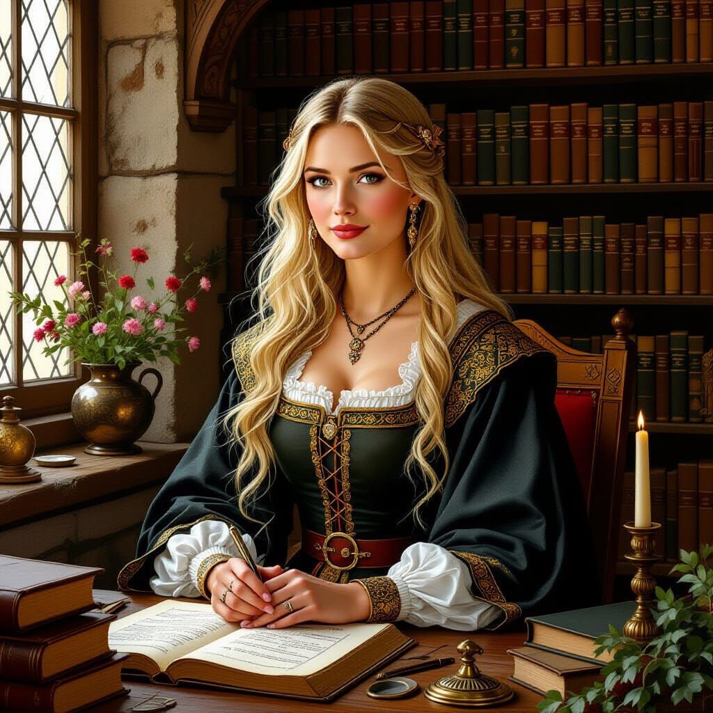 Medieval Doctor's Practice in a Northern Renaissance Style