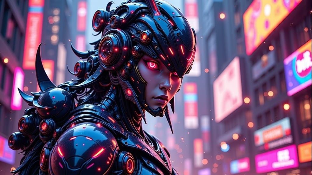 Zerg Queen Samurai Girl in Romanticism Oil Painting