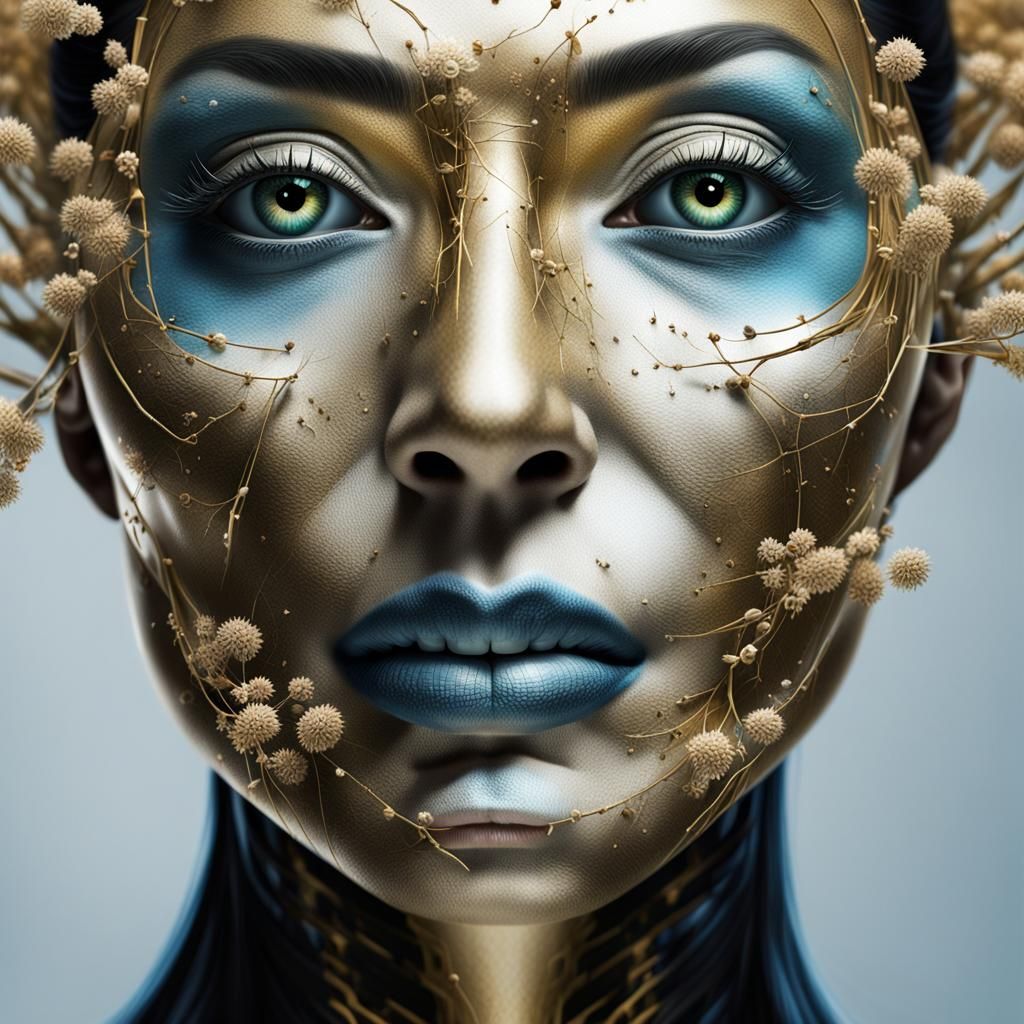 Leofania: Digital Art Incarnation in Futuristic Gallery