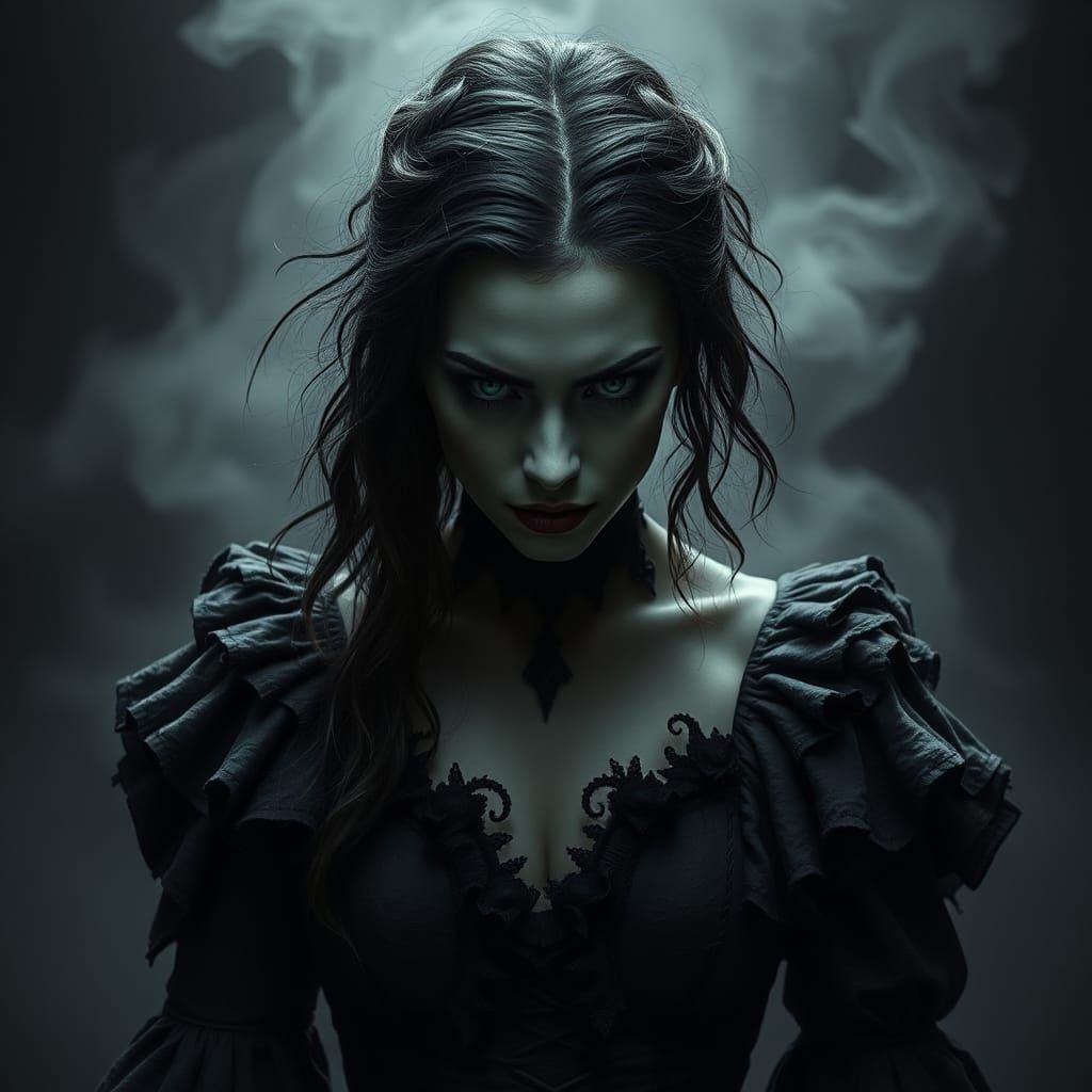 Dark Snow White in a Nightmarish Biomechanical Setting