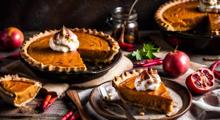 Classic Sweet Potato Pie Still Life