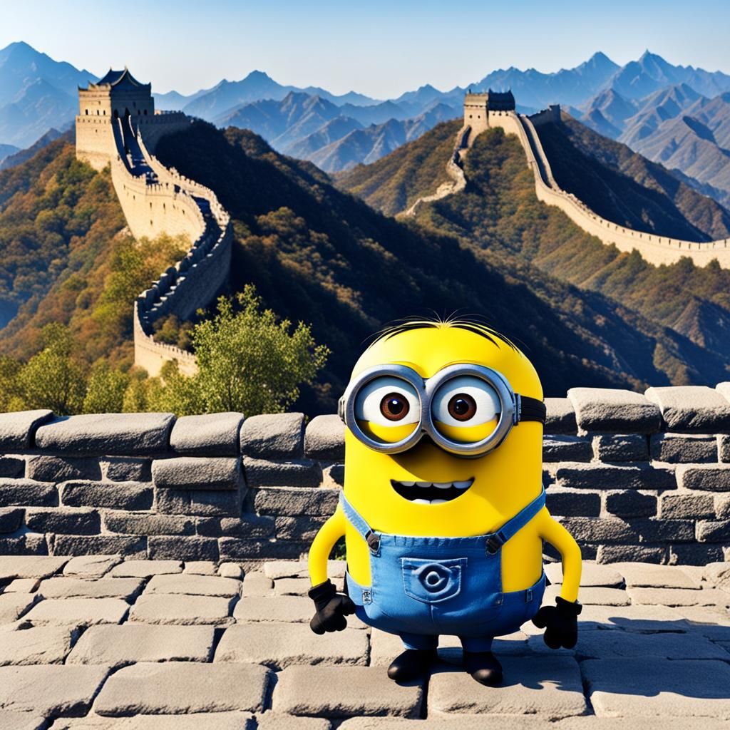 Minion Visits the Great Wall of China