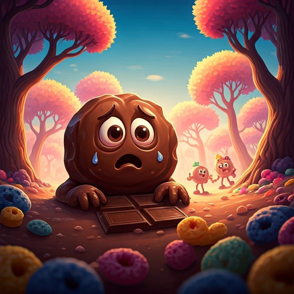 Chocolate Creature's Whimsical Quest for Stolen Chocolate