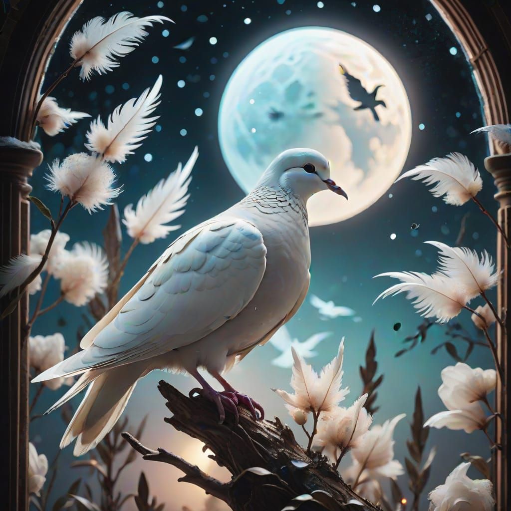 Dove in Moonlight